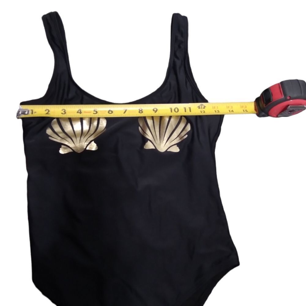 ARIZONA JEANS Black one piece mermaid swimsuit S - Picture 4 of 5